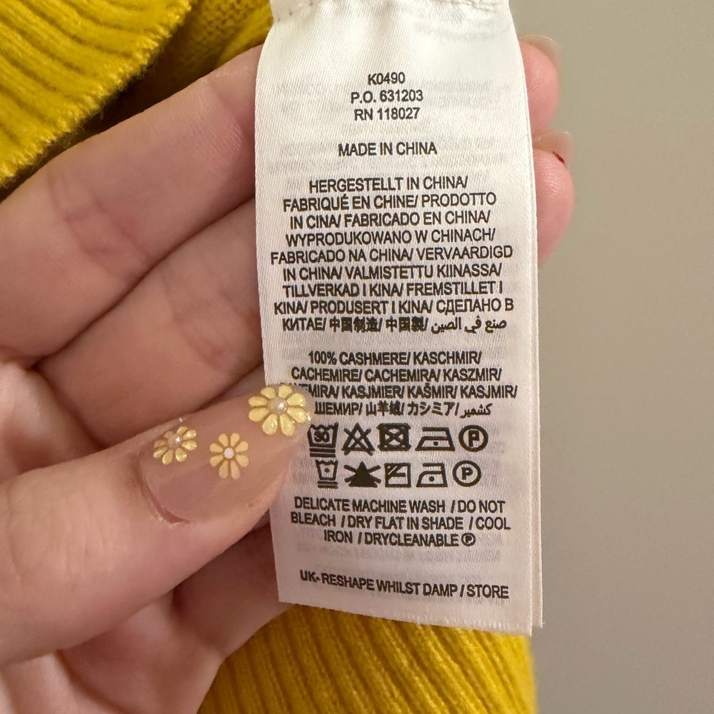 Boden Cashmere Crew Neck Jumper Sweater Yellow Gold - Picture 5 of 5